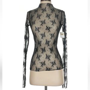 Intimately by Free People Layering Lace Mesh Long Sleeve (size small)